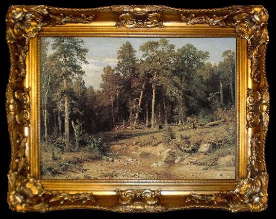 framed  unknow artist Vyatka Province, the pine forests, ta009-2